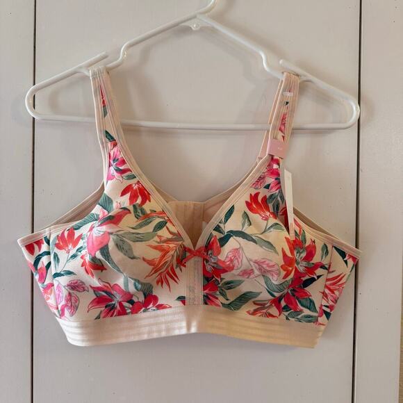 NWT Lane Bryant Cacique Floral Cotton Unlined No-Wire Bra size 42C - Picture 3 of 7